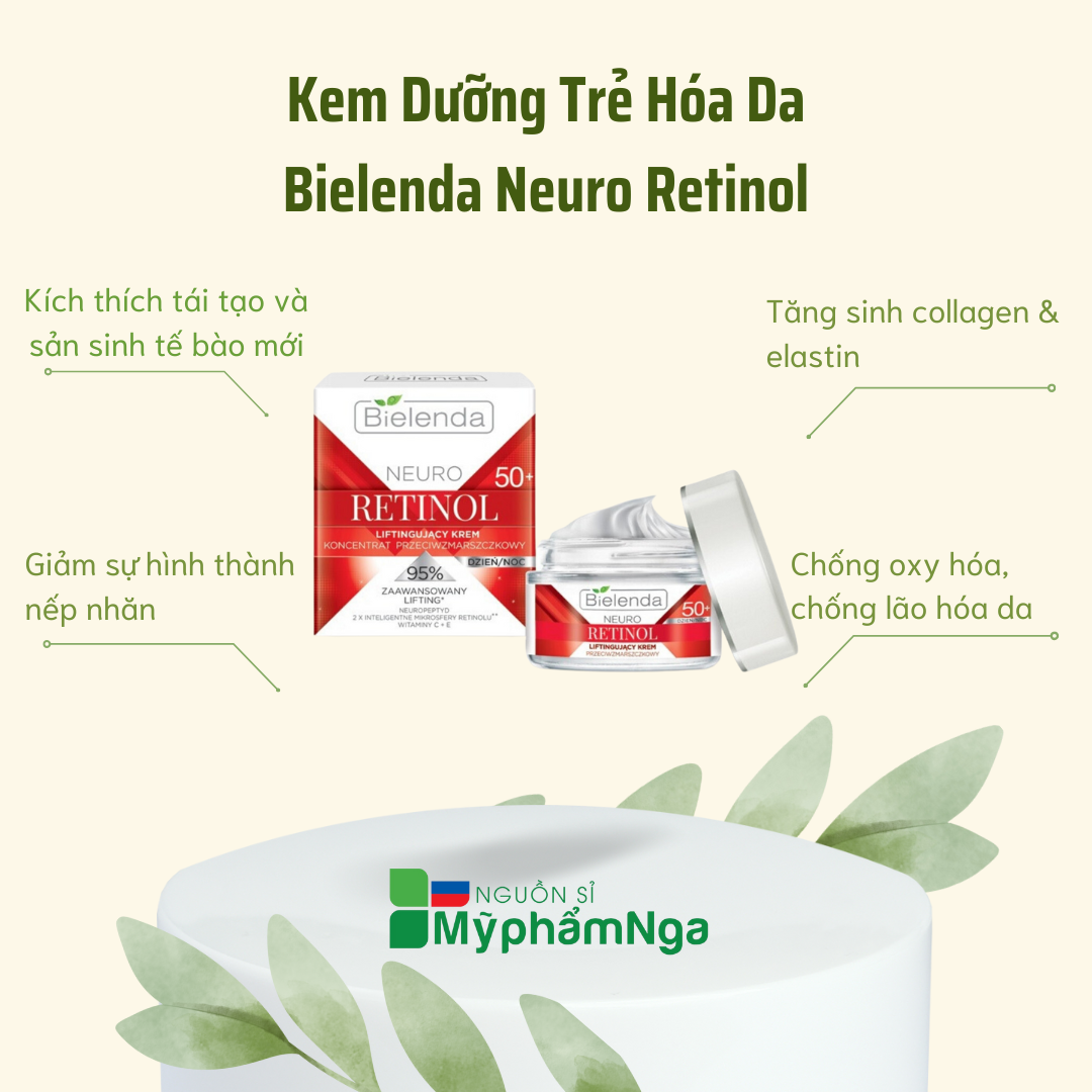 Kem dưỡng chống lão hóa Bielenda Neuro Retinol - Kem Bielenda Retinol