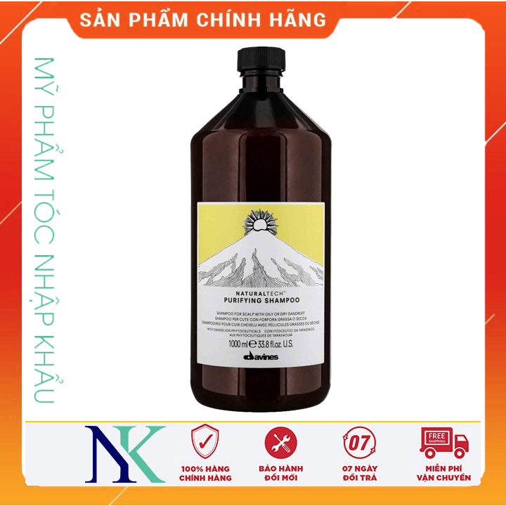 Dầu Gội Sạch Gàu Davines Purifying Shampoo 1000Ml