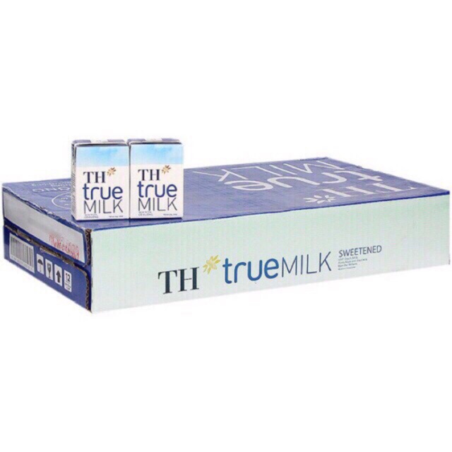 Sữa Tươi TH True Milk 48 hộp x 110ml Ít Đường/Có Đường