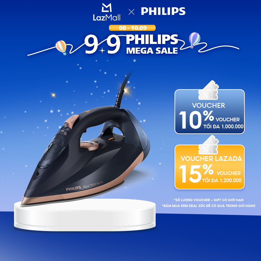 [QUÀ TẶNG HẤP DẪN - SLCH] Bàn Ủi Hơi Nước Philips DST7510/80 - Hàng Phân Phối Chính Hãng