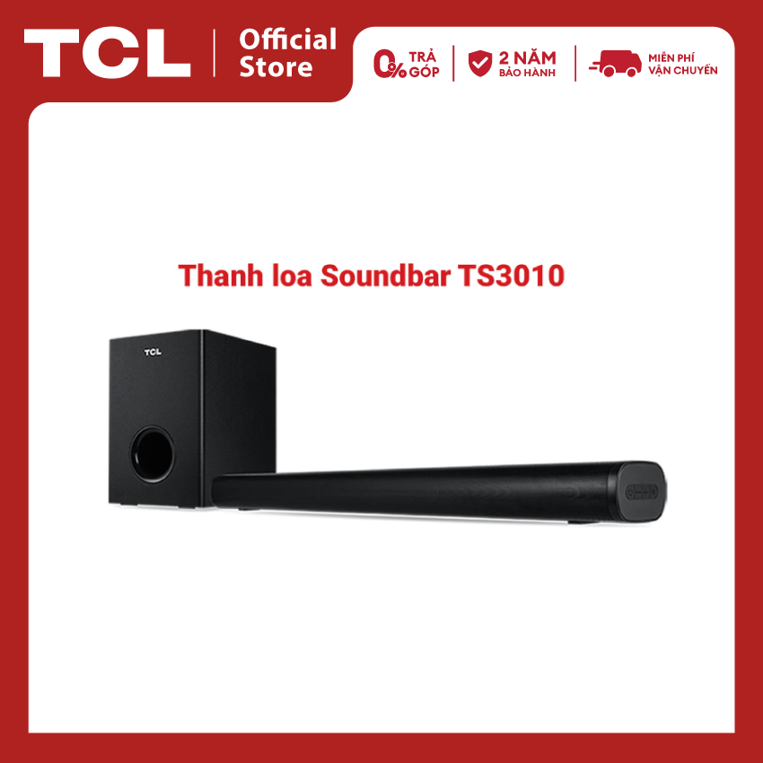 Loa Soundbar Bluetooth  TCL 2.1 TS3010 - Trang bị loa siêu trầm không dây