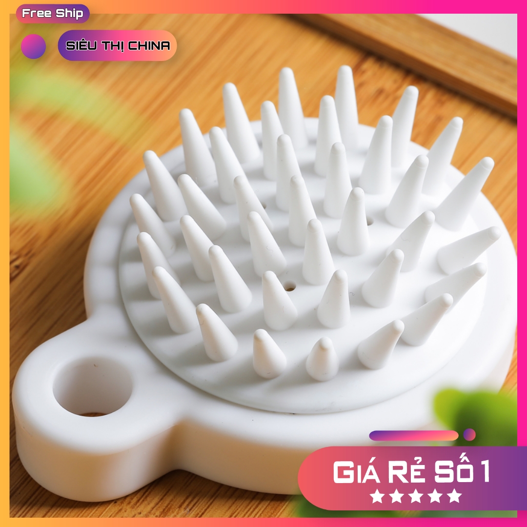 Lược Gội Đầu Cao Cấp MUJI Nhật Bản Massage Thư Giãn Da Đầu Giảm Stress Sạch Gàu Kích Thích Mọc Tóc Lượt Gội Đầu Siêu Hot