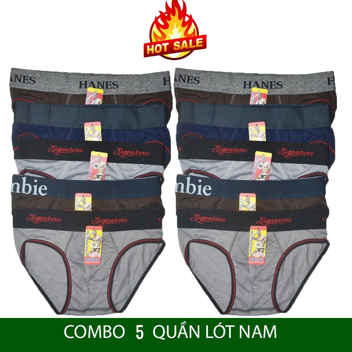 Bộ 5 Quần Xì nam - Quần Lót Nam nhiều lưng chất cotton