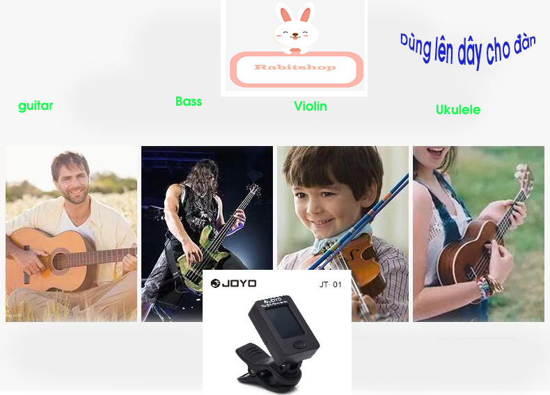 Tunercho đàn guitar,bass,violin,ukulele JOYO -JT01
