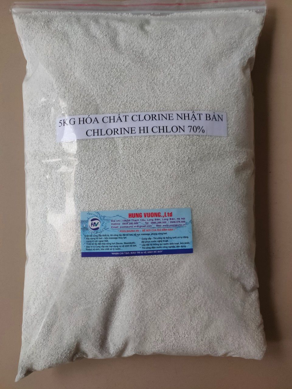 Clorine Nhật Bản - 5kg Chlorine Hi Chlon 70 - 5kg Hóa chất Clorine Nhật xử lý nước bể bơi