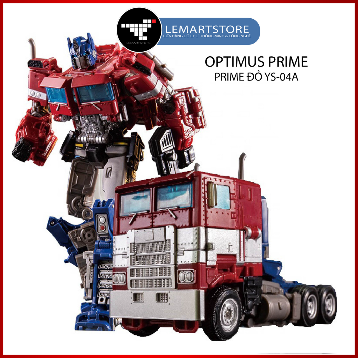 Robot lắp ráp optimus mô hình rô bốt transformer optimus prime biến hình oto từ lemartstore