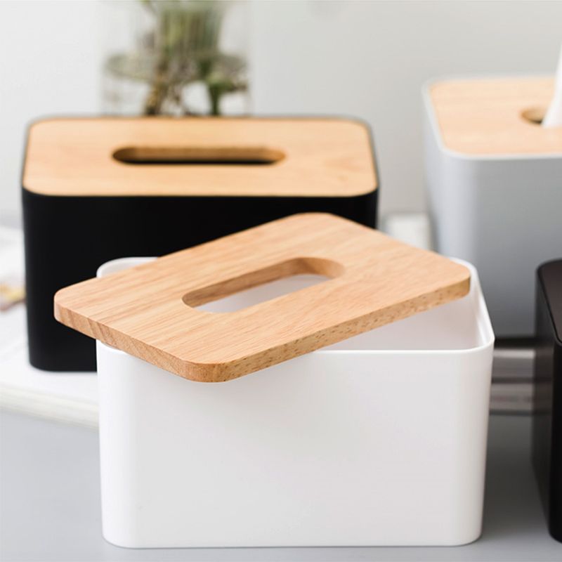 Hộp Đựng Giấy Ăn Nắp Gỗ Decor I Để Đồ Đặt Bàn Phòng Khách, Phòng Ngủ, Bàn Làm Việc