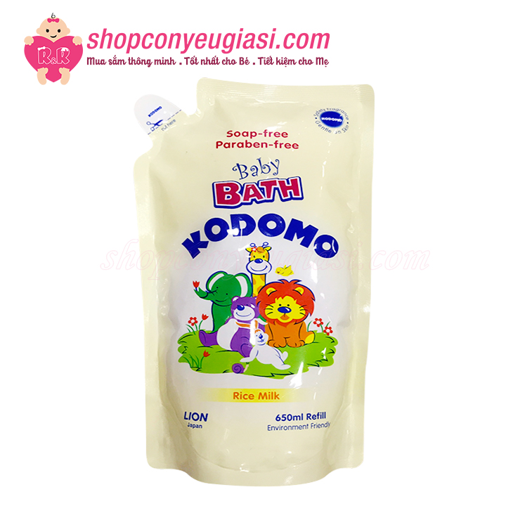 [HCM]Sữa Tắm Trẻ Em Kodomo Tinh Chất Sữa Gạo 650ml