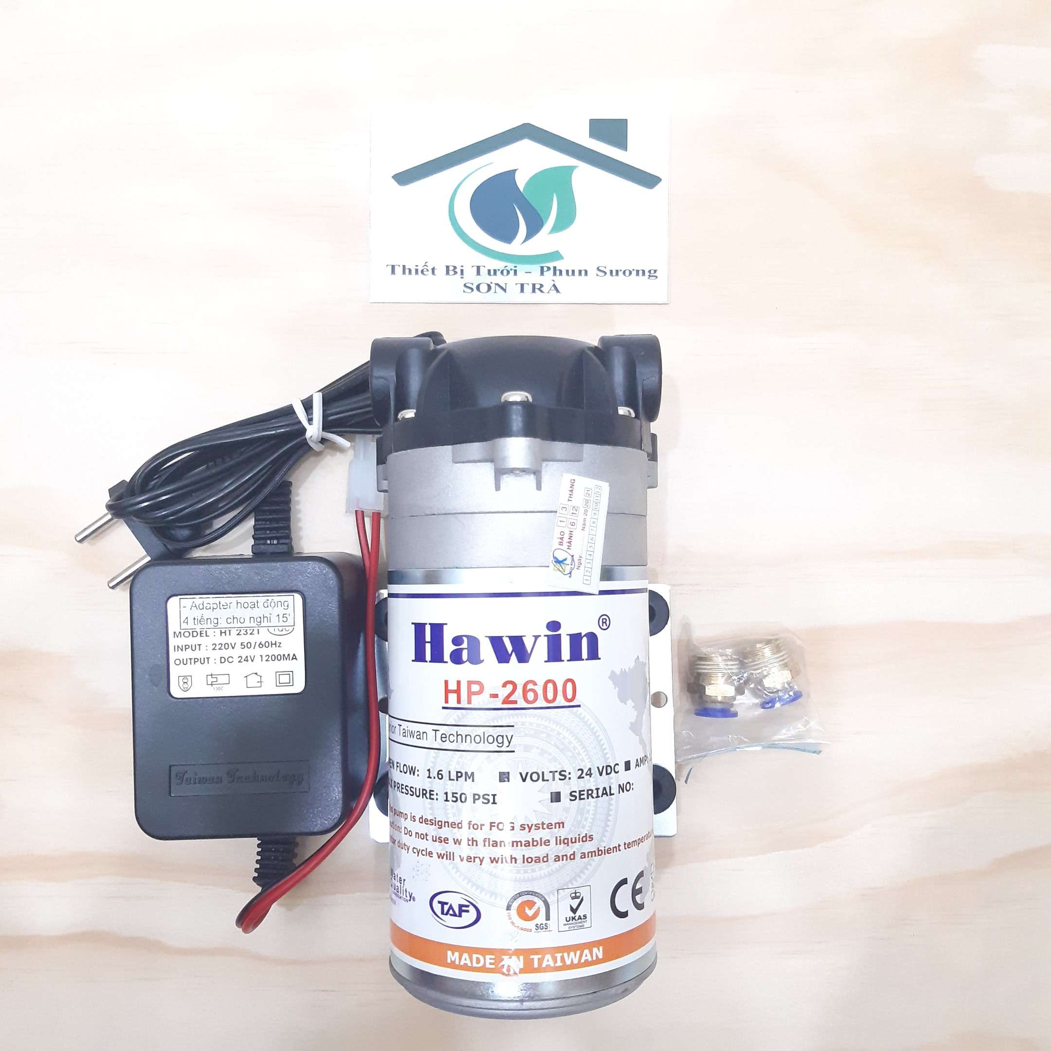 Máy phun sương làm mát quán ăn, cafe hp-2600- máy bảo hành 6 tháng