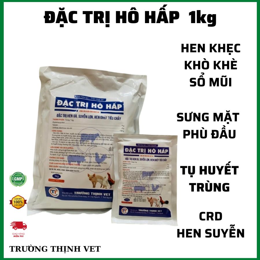  Thuốc đặc trị hen khẹc khò khè sổ mũi sưng mặt tụ huyết trùng CRD hen suyễn gà vịt heo. thú y trường thịnh 