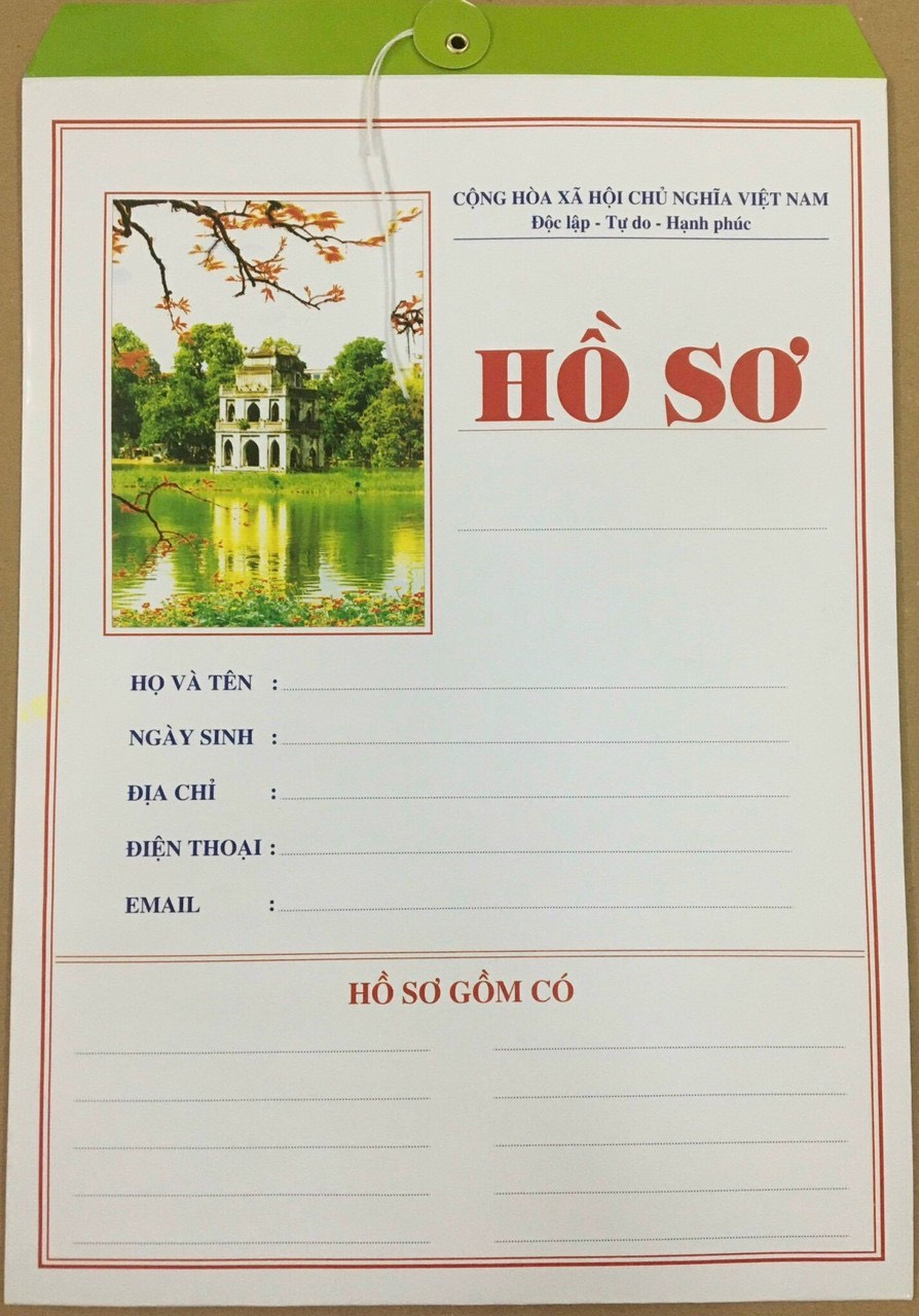 Hồ sơ xin việc làm đầy đủ giấy tờ Hàng chuẩn,CV Bìa hồ sơ xin việc kèm ruột có checklist hoặc không tùy mã
