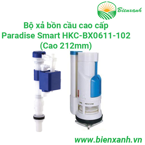 [HCM]Bộ xả bồn cầu liền khối paradise 2 nhấn HKC-BX66-1022 (Cao 212 mm)
