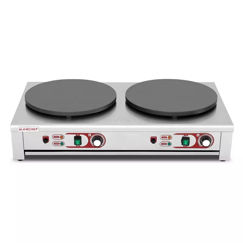 Máy làm bánh Crepe điện đôi EC-2, công suất 3000W+3000W