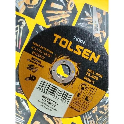 Đĩa cắt sắt & inox 105x1.2x16mm tolsen 76101