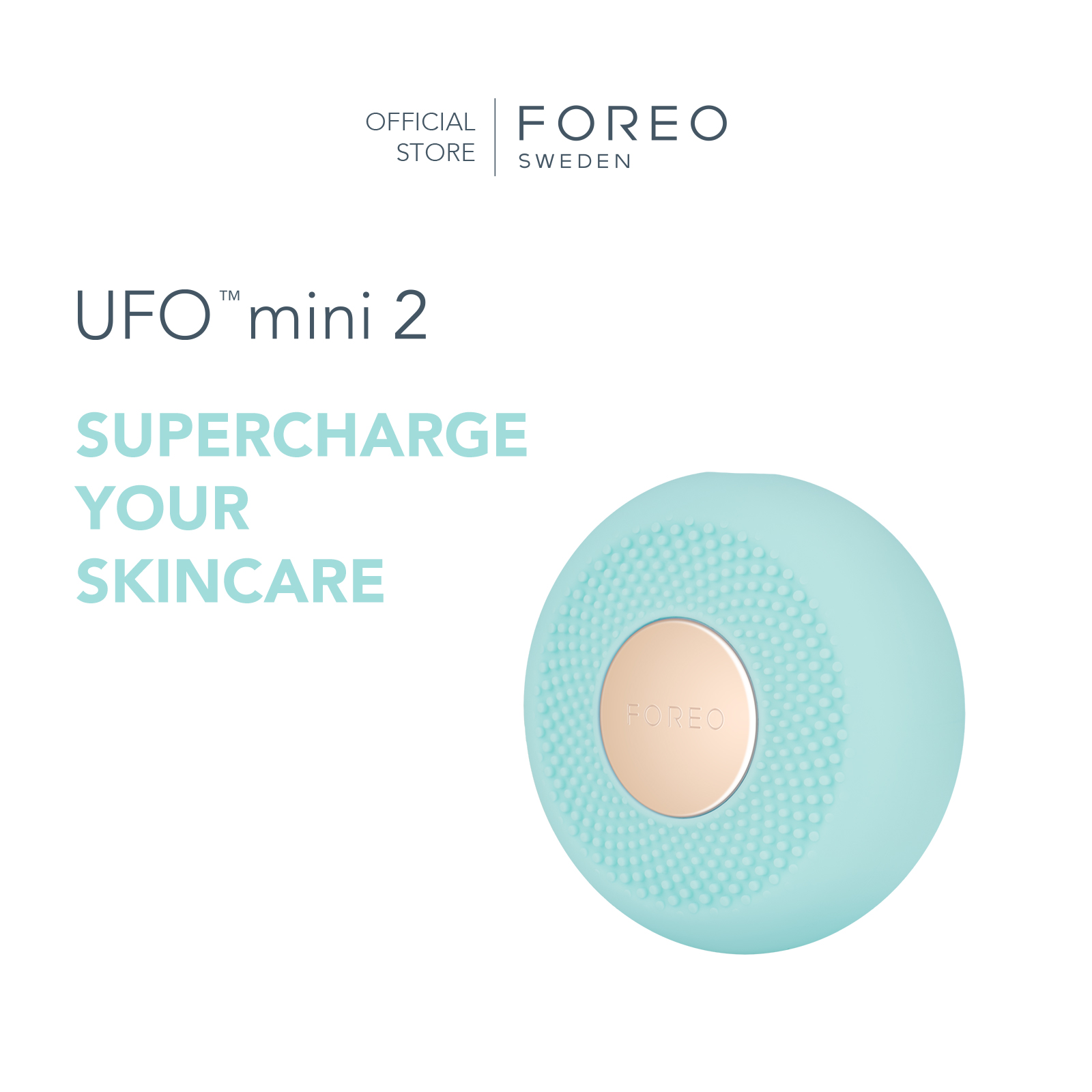 Máy đắp mặt nạ thông minh FOREO UFO mini 2 trị liệu bằng nhiệt và đèn LED, có thể sạc, bảo hành 2 năm, tương thích với một số mặt nạ FOREO UFO - intl