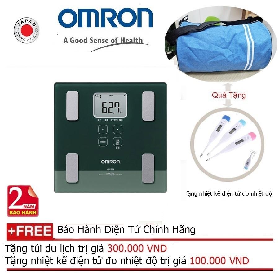 Cân điện tử đo lượng mỡ cơ thể Omron HBF-224 + Quà tặng balo du lịch