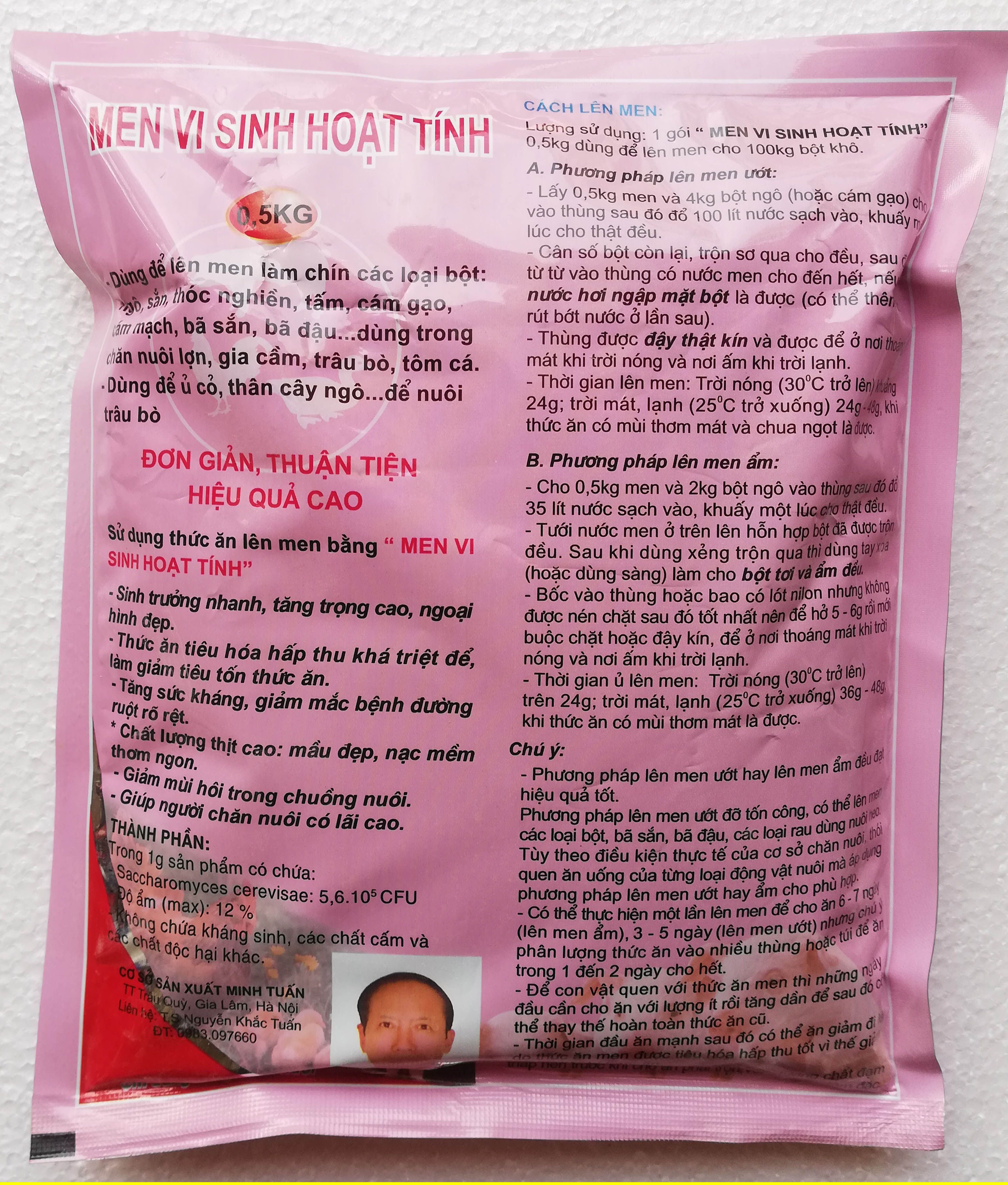 2 gói Men ủ vi sinh hoạt tính 500g