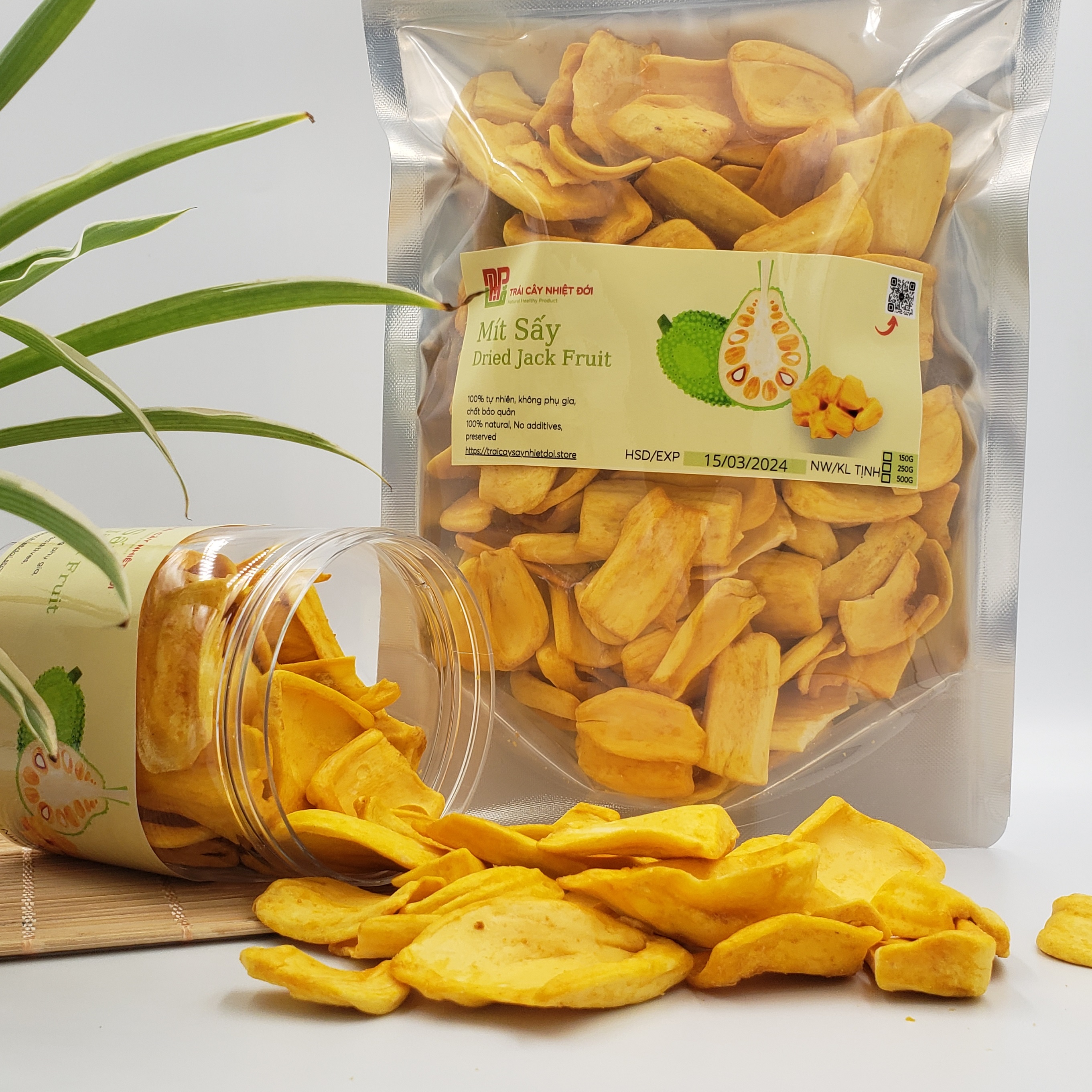 500G Mít Thái Sấy Khô, mít nguyên miếng không vụn hàng xuất khẩu - Trái Cây Sấy Nhiệt Đới