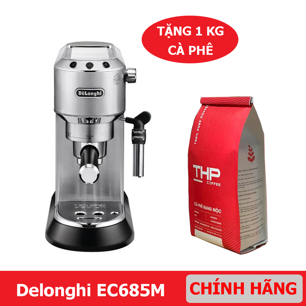 Máy pha cà phê Delonghi EC685M, nhập khẩu chính hãng, mới nguyên hộp 100% - Thiết kế hiện đại, sang trọng - Máy pha cà phê gia đình, văn phòng