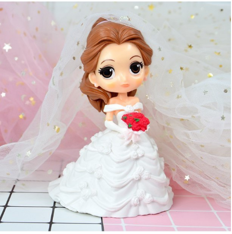 Công Chúa Nhựa Bạch Tuyết Elsa Anna Belle Lọ Lem Alice Nàng Tiên Cá trang trí bánh sinh nhật, trang trí bánh