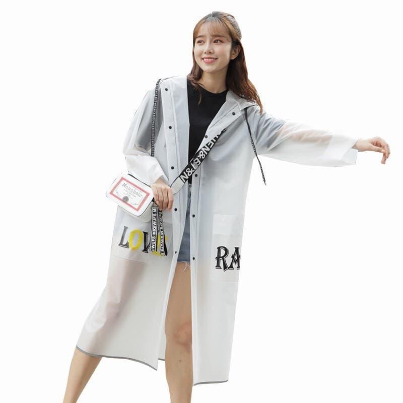 Áo mưa trong suốt măng tô thời trang