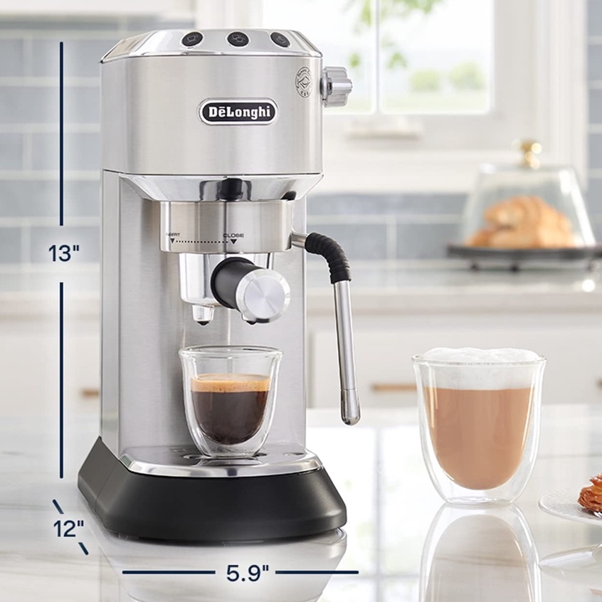 Máy pha cà phê delonghi ec885 dedica arte manual espresso coffee maker ec885.m - dòng mới nhất - bảo hành 12 tháng
