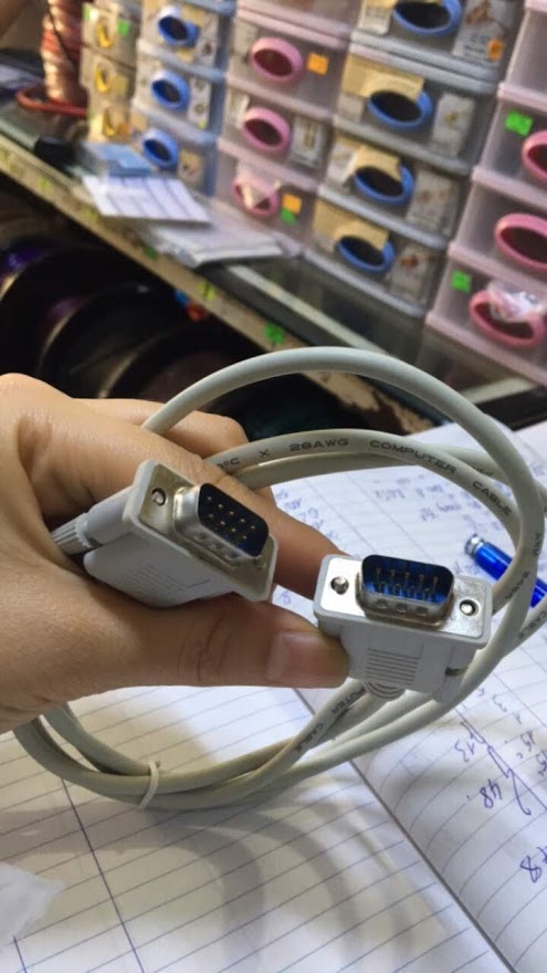 Dây tín hiệu com 9 chân đực đực dài 1.2 m.