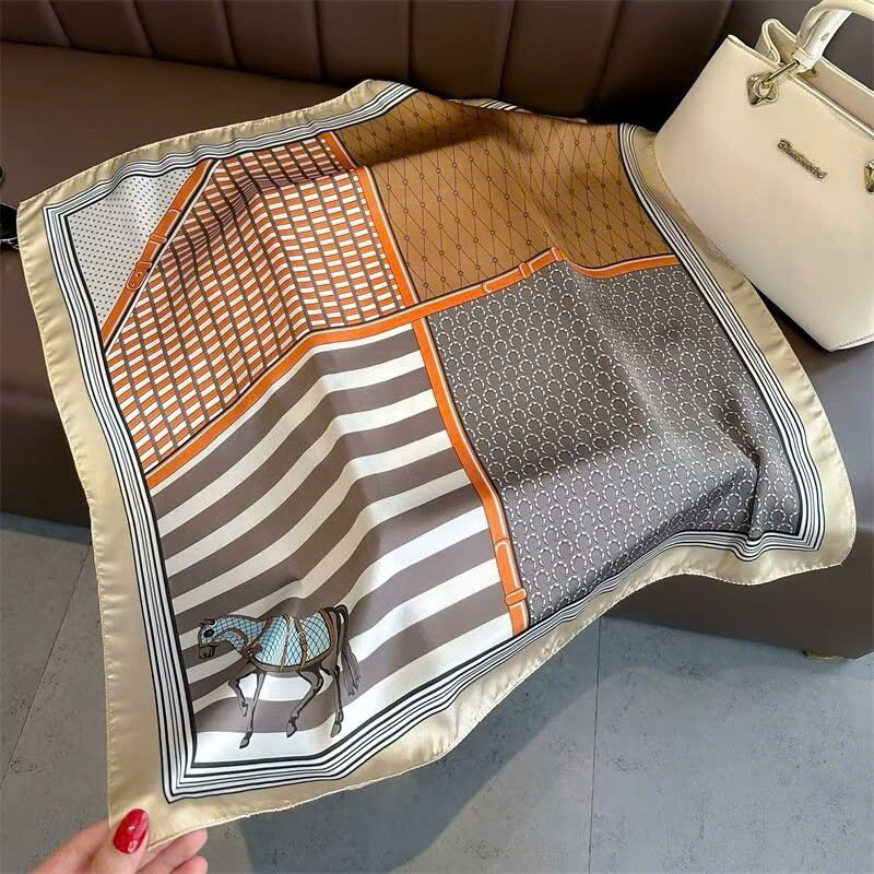 Khăn lụa vuông 70*70 đa năng cao cấp - 5