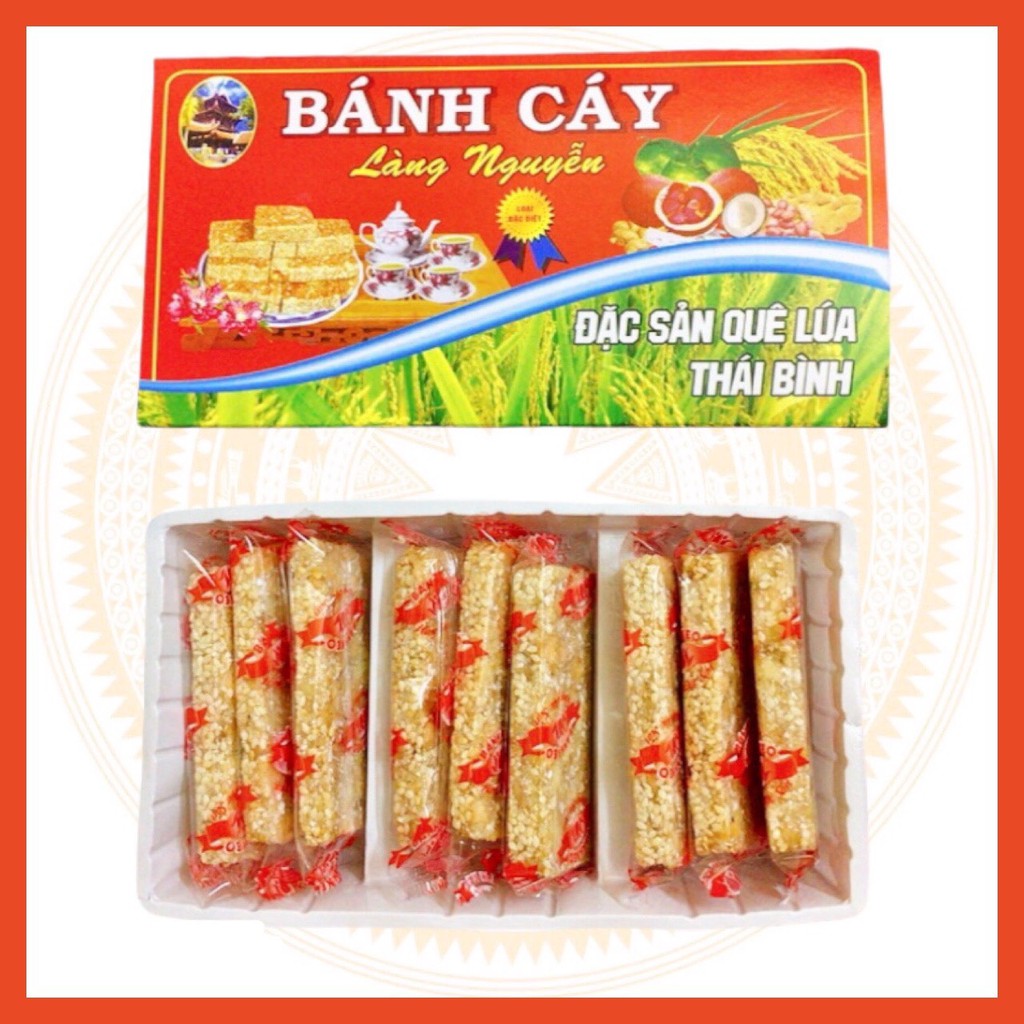 Bánh Cáy Thái Bình Làng Nguyễn Đặc Sản Quê Lúa Loại Đặc Biệt 300g gói nhỏ tiện lợi