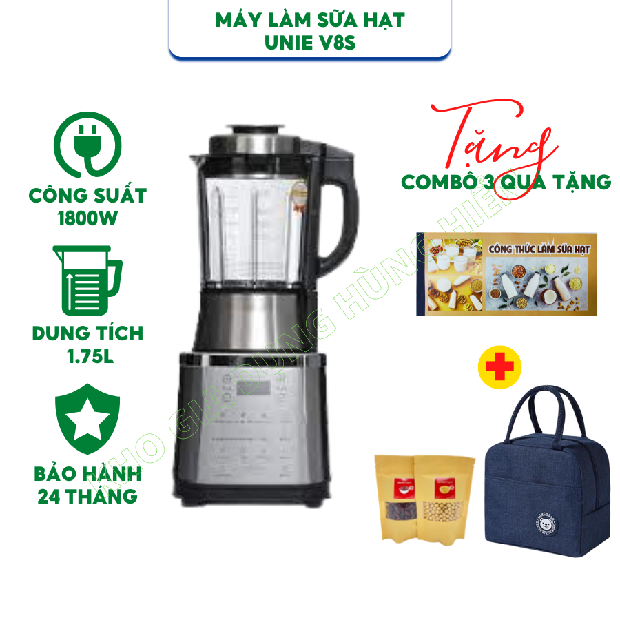 Máy làm sữa hạt unie v8s - hàng chính hãng - bảo hành 24 tháng