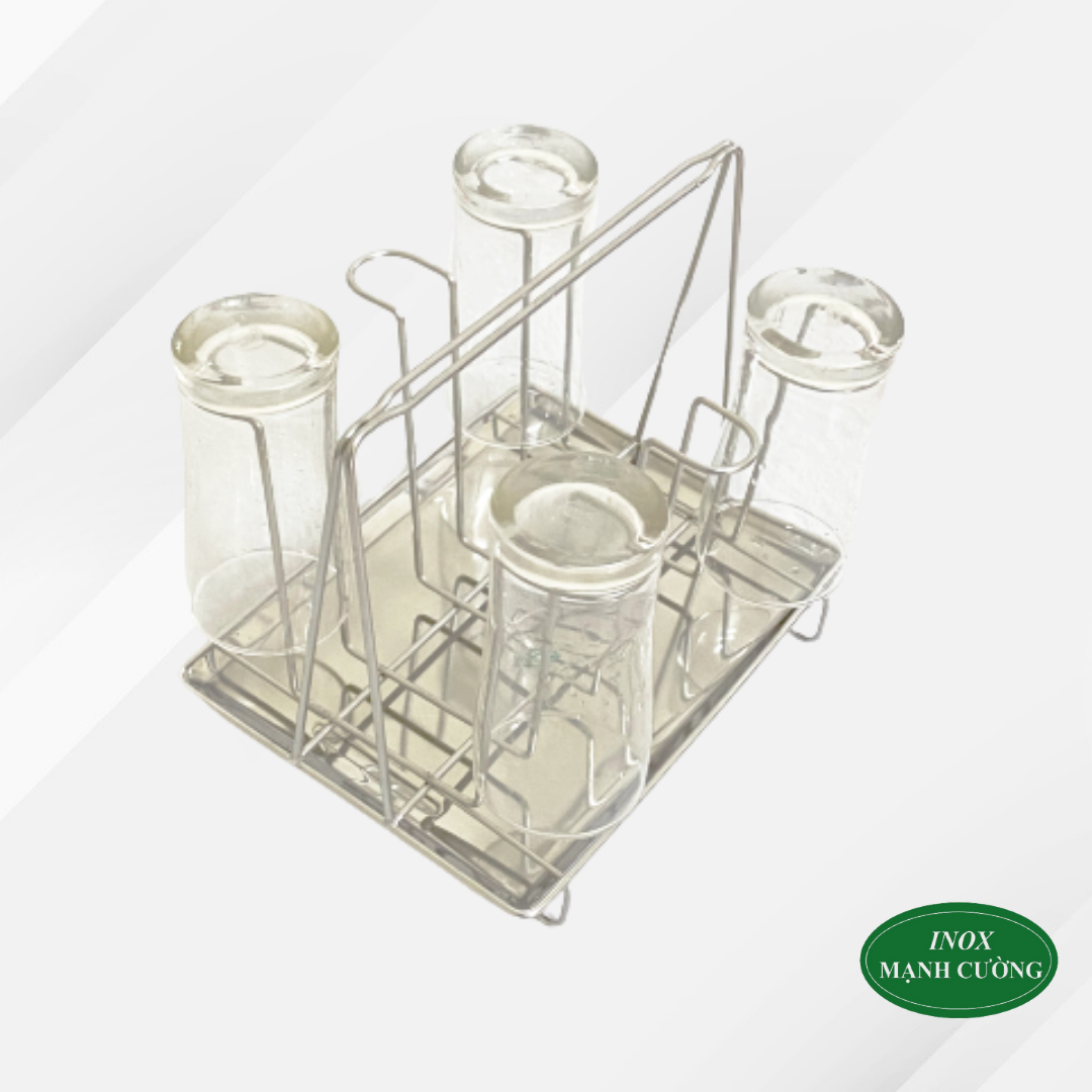 Khay úp cốc inox - Khay úp cốc, ly 6 inox 201 đĩa inox