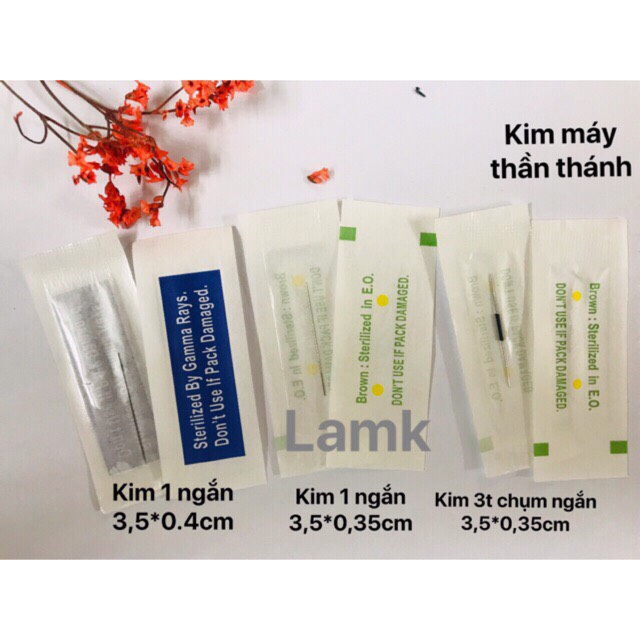 100C KIM 1 NGẮN VÀ 3 TRÒN NGẮN  DÙNG CHO MÁY THẦN THÁNH TRONG PHUN XĂM THẨM MỸ