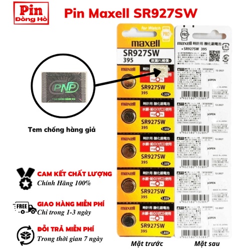 Pin maxell nhật bản sr927sw / 395 / g7 hàng chính hãng made in japan