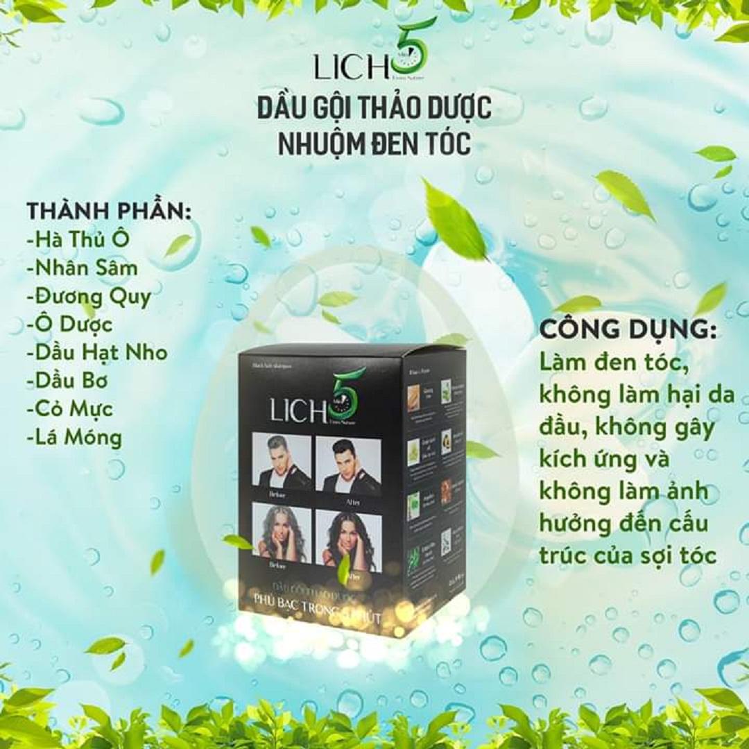 Dầu Gội Thảo Dược LICH 5 Hoàn Toàn Từ Thiên Nhiên