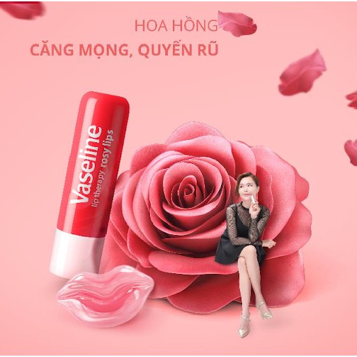 Son dưỡng môi chống nắng Vaseline lip theraphy màu hồng cam kết hàng đúng mô tả sản xuất theo công nghệ hiện đại an toàn cho người sử dụng