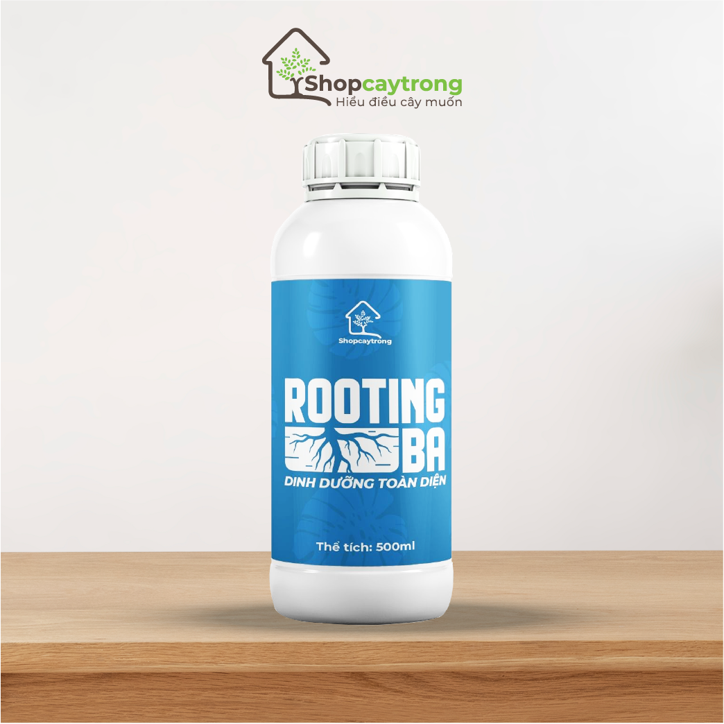 Dinh dưỡng kích rễ Rooting BA 500ml pha 5L nước hiệu quả cho mọi loại cây, hoa, lan, kiểng lá vi lượng, siêu vi lượng