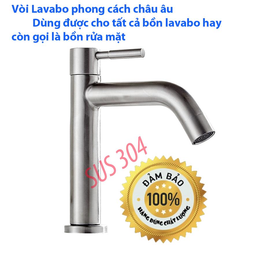 [HCM]Vòi lạnh lavabo inox 304 cao cấp