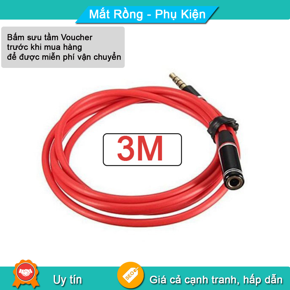 Dây tai nghe nối dài jack 3.5mm Mic dài 3m - miễn phí vận chuyển khi ấm sưu tầm mã freeship MAX và nhấn theo dõi shop