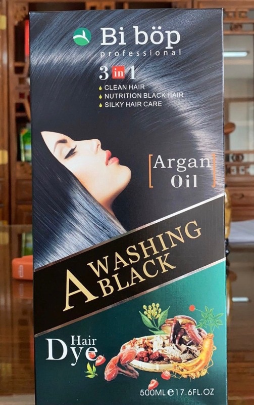 Dầu Gội ĐầuBibop thảo dược phủ bạc nâu tóc đen tóc đẹp 500ml - Hàng cao cấp dùng là phê, trẻ đẹp mỗi ngày, giữ mãi nét thanh xuân