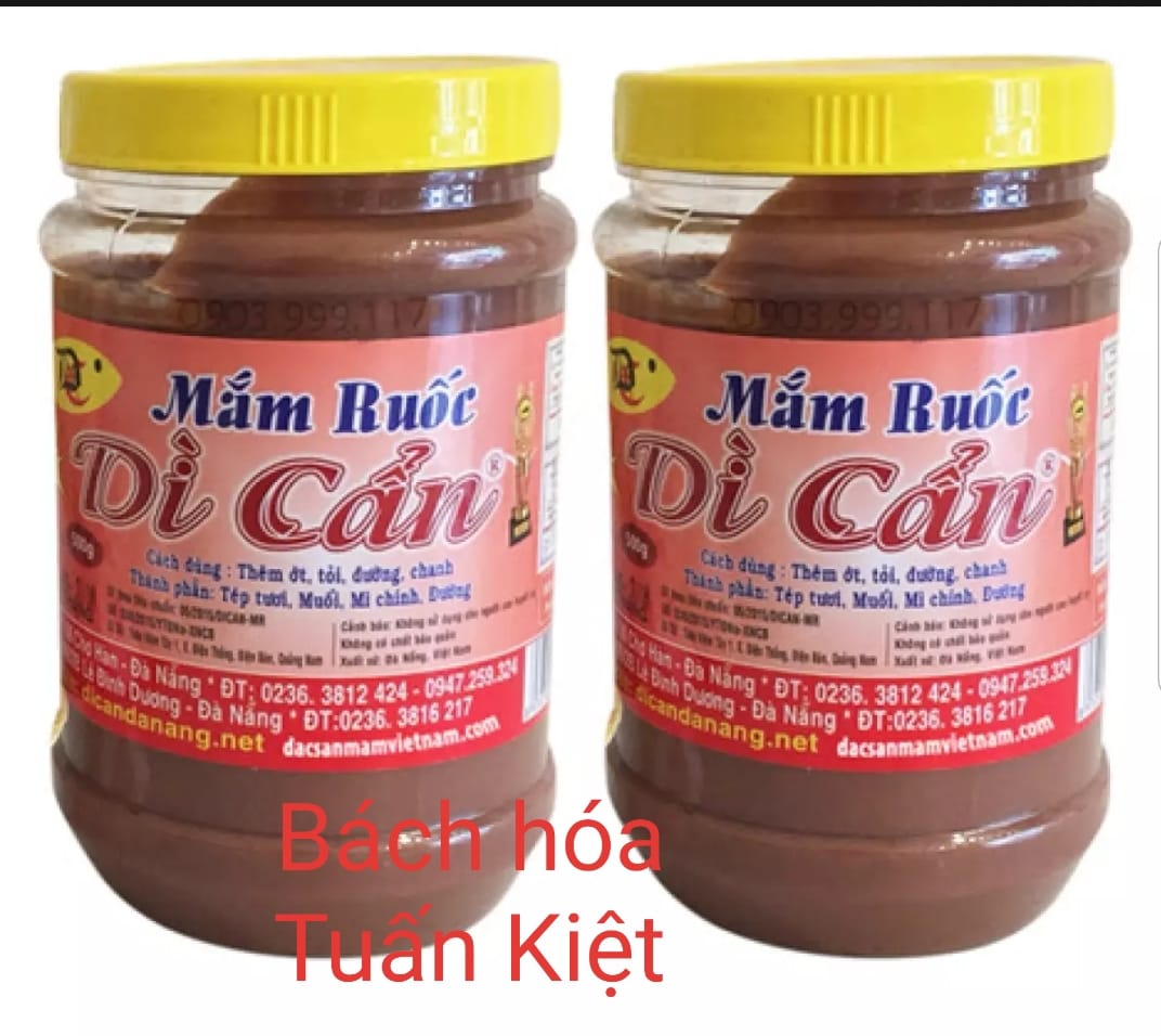 Mắm ruốc dì cẩn đà nẵng hũ 500gr siêu ngon mắm ruốc dì cẩn đặc sản đà nẵng shop tuấn kiệt tk231