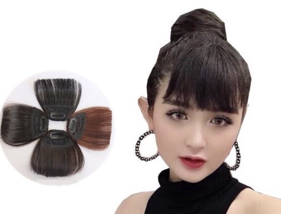 Tóc giả mái ngố - Mái ngố thưa y tóc thật