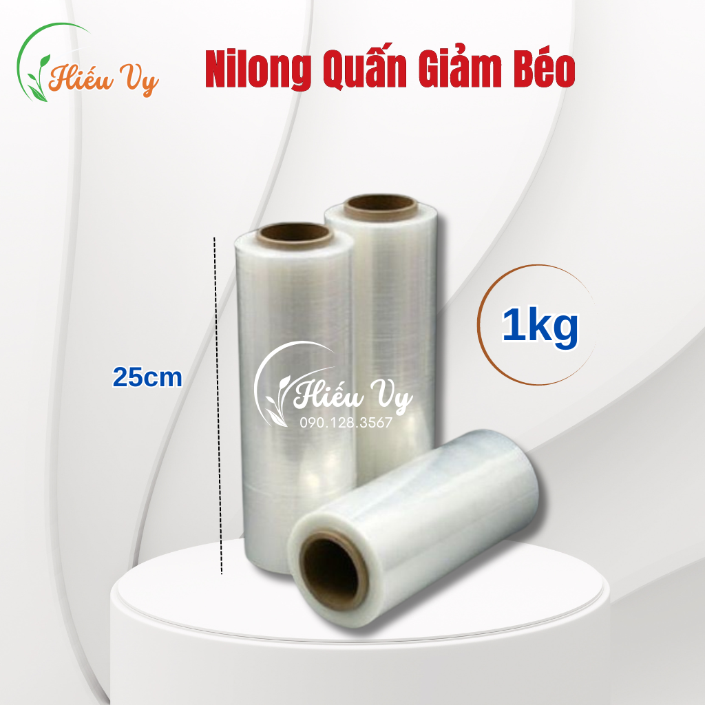 Cuộn nilong, màng pe, màng co quấn bụng giảm béo 1kg x 25cm