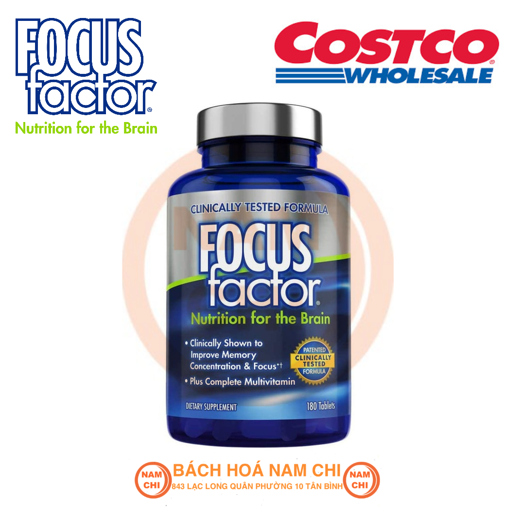HỘP 180V Viên Uống Bổ Não Focus Factor Nutrition For The Brain 180 viên -