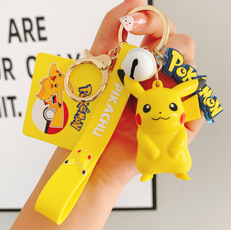 Móc khóa hoạt hình Pikachu móc khóa Pokemon dễ thương quà tặng ý nghĩa