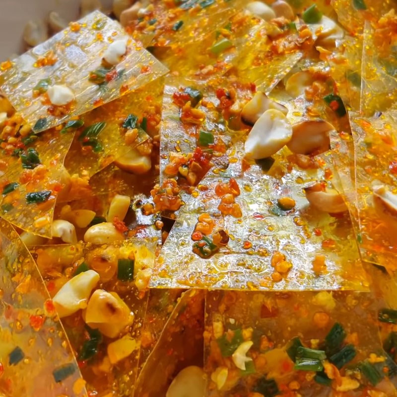 Bánh tráng mở hành ,đậu phộng, hành phi, tỏi phi , hành lá