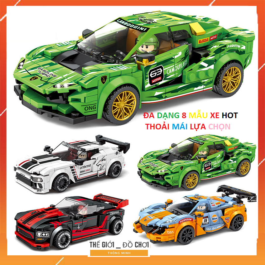 Bộ lego đồ chơi ô tô đua siêu cấp 350 chi tiết