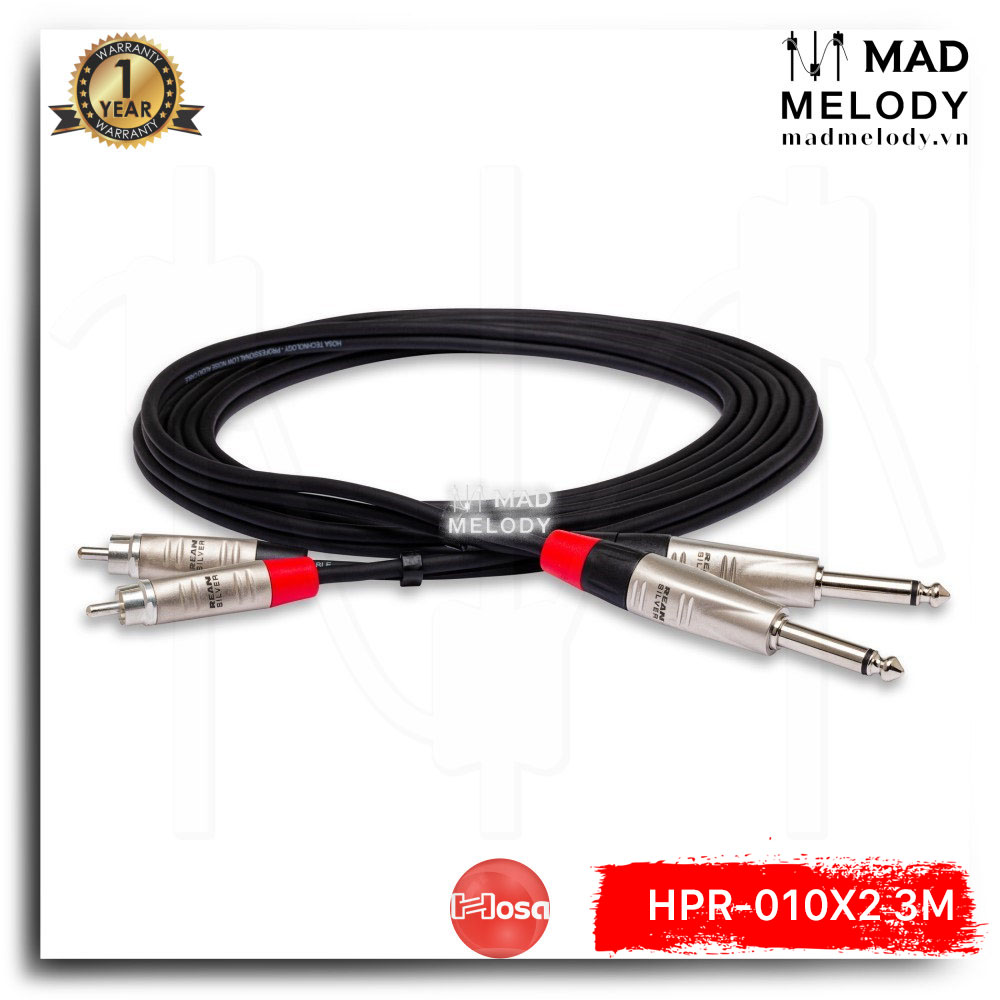 Hosa pro stereo interconnect hpr-010x2