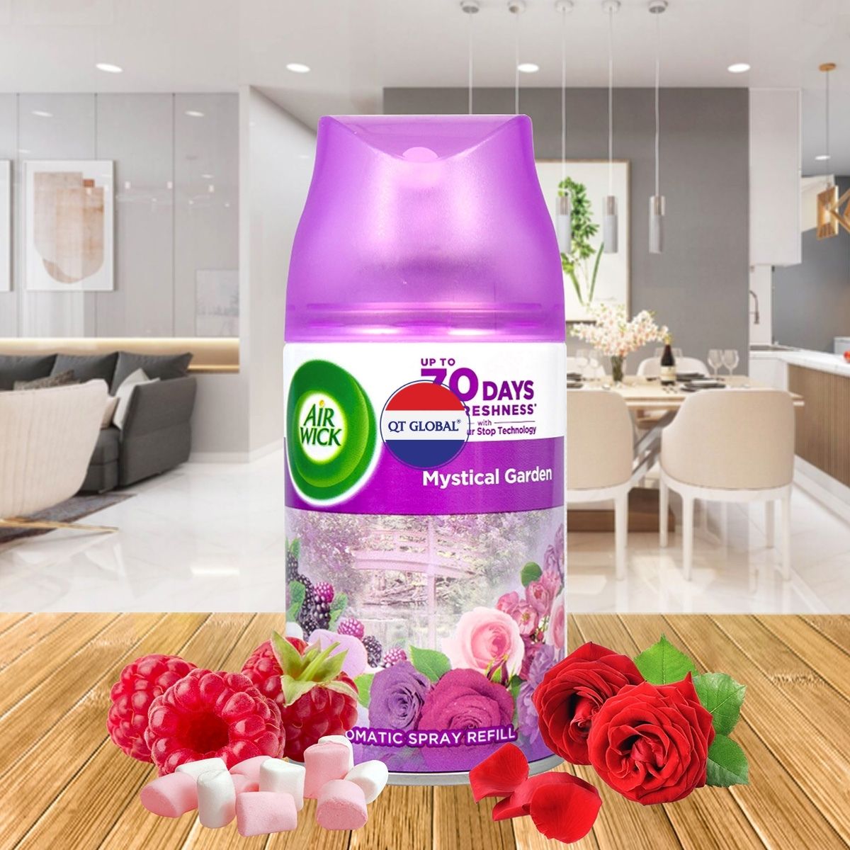 Bình xịt tinh dầu xông phòng thiên nhiên Air Wick 250ml - Thơm phòng, khử mùi, bộ phun tinh dầu, đèn xông tinh dầu - Tinh dầu thơm phòng thiên nhiên cao cấp nhập khẩu chính hãng