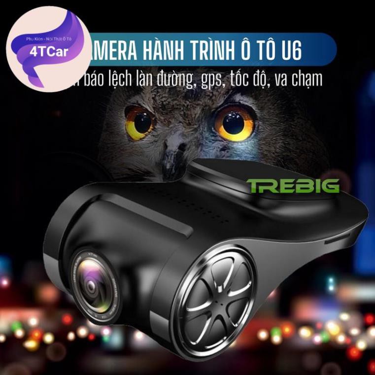 Camera hành trình ô tô U6 - camera hành trình có ADAS, GPS, cảnh báo va chạm - cắm cổng USB màn android - BH 1 năm