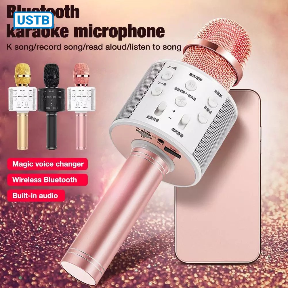 Micro karaoke kiêm loa bluetooth ws - 858 tiện dụng chất lượng cao - chuyên hàng nhập giá sỉ